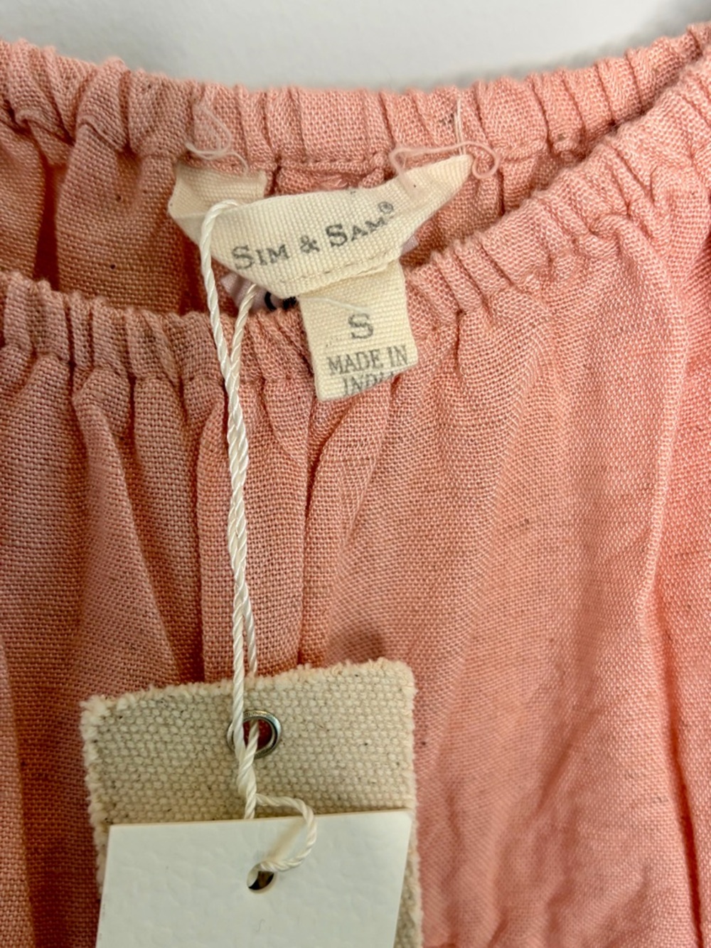 NWT Sim & Sam Pink Puff-Sleeve Maxi Dress with Smocked Waist Small Milkmaid - Picture 3 of 12